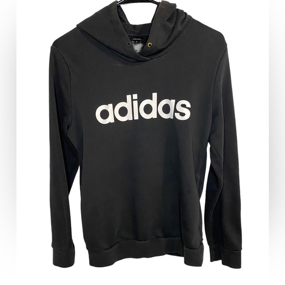 Adidas Women Essentials Linear Pullover Hoodie Sweatshirt Hoody Size M - Picture 1 of 5
